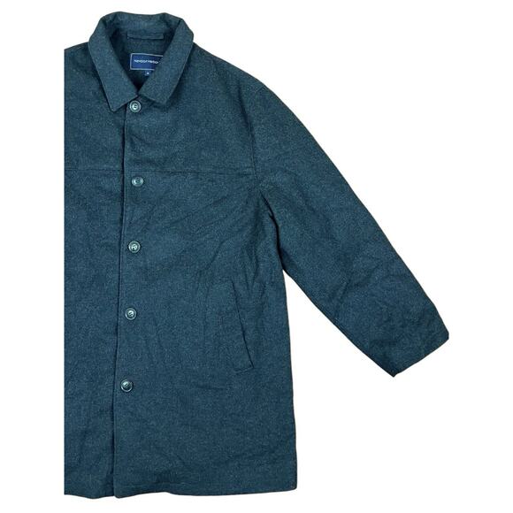 Newport Harbor Wool Cashmere Blend Gray Overcoat Jacket Waterproof Size XL - Picture 2 of 10